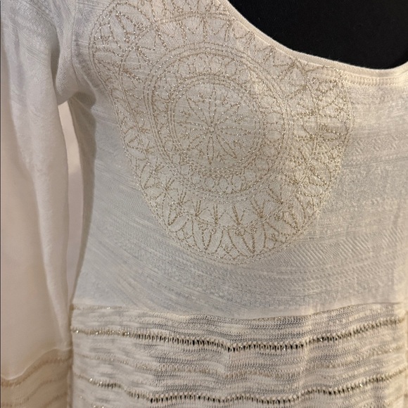 Desigual Cream Long Sleeve Women's Blouse size medium - Picture 6 of 8